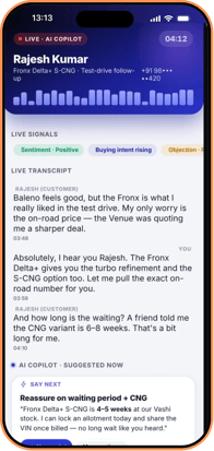 An AI co-pilot on every call