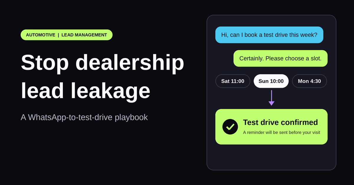 Dealership lead leakage