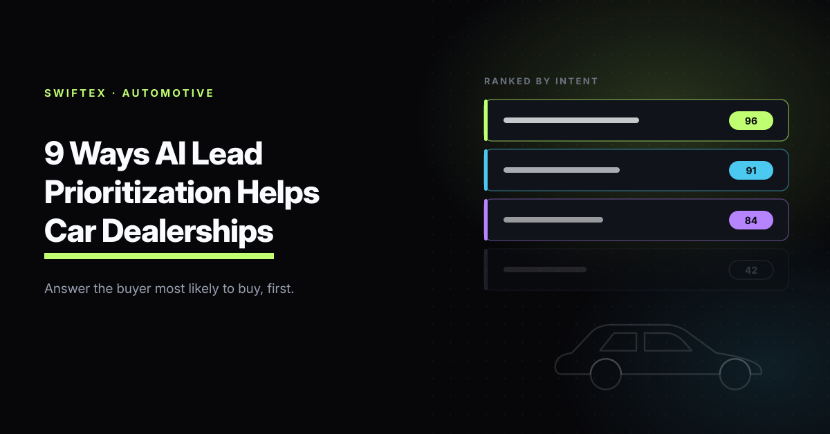 9 Ways AI Lead Prioritization Helps Car Dealerships